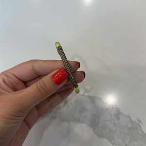 Neon Yellow J Crew Pave Cuff Bracelet